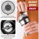 thumbnail image 3 of Molinillo de café manual de acero inoxidable y vidrio, fresa de cerámica ajustable, 5 niveles precisos, con cuchara y cepillo | Disfrute de café recién molido en cualquier momento y en cualquier lugar Afortunado Sencillez, 3 of 5