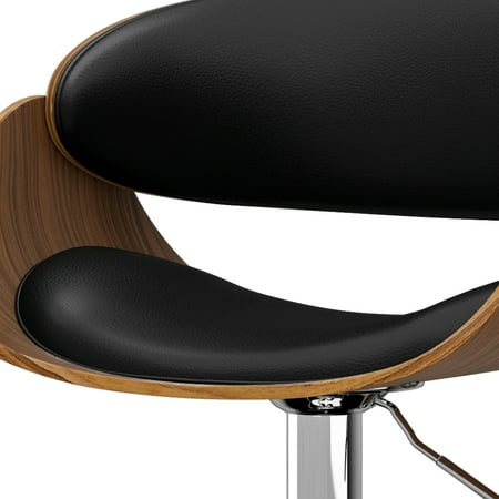 Simpli Home - Amery Adjustable Swivel Bar Stool - Black