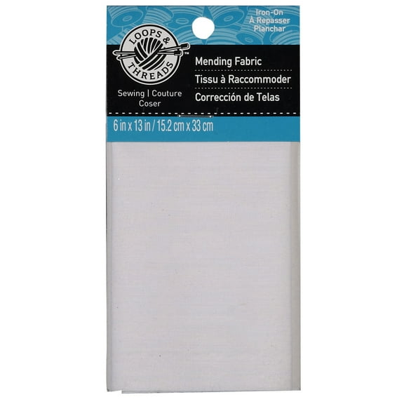 Loops & Threads Iron-On Mending Fabric, 12 Pack