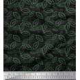 thumbnail image 1 of Soimoi Black Cotton Duck Fabric Insect & Artistic Printed Fabric 1 Yard 56 Inch Wide, 1 of 1