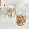 thumbnail image 2 of Yayeee 4 Pack Qtip Holder Dispenser for Bathroom with Lid Cotton Swab Canister, Floral Easter Eggs, 2 of 6