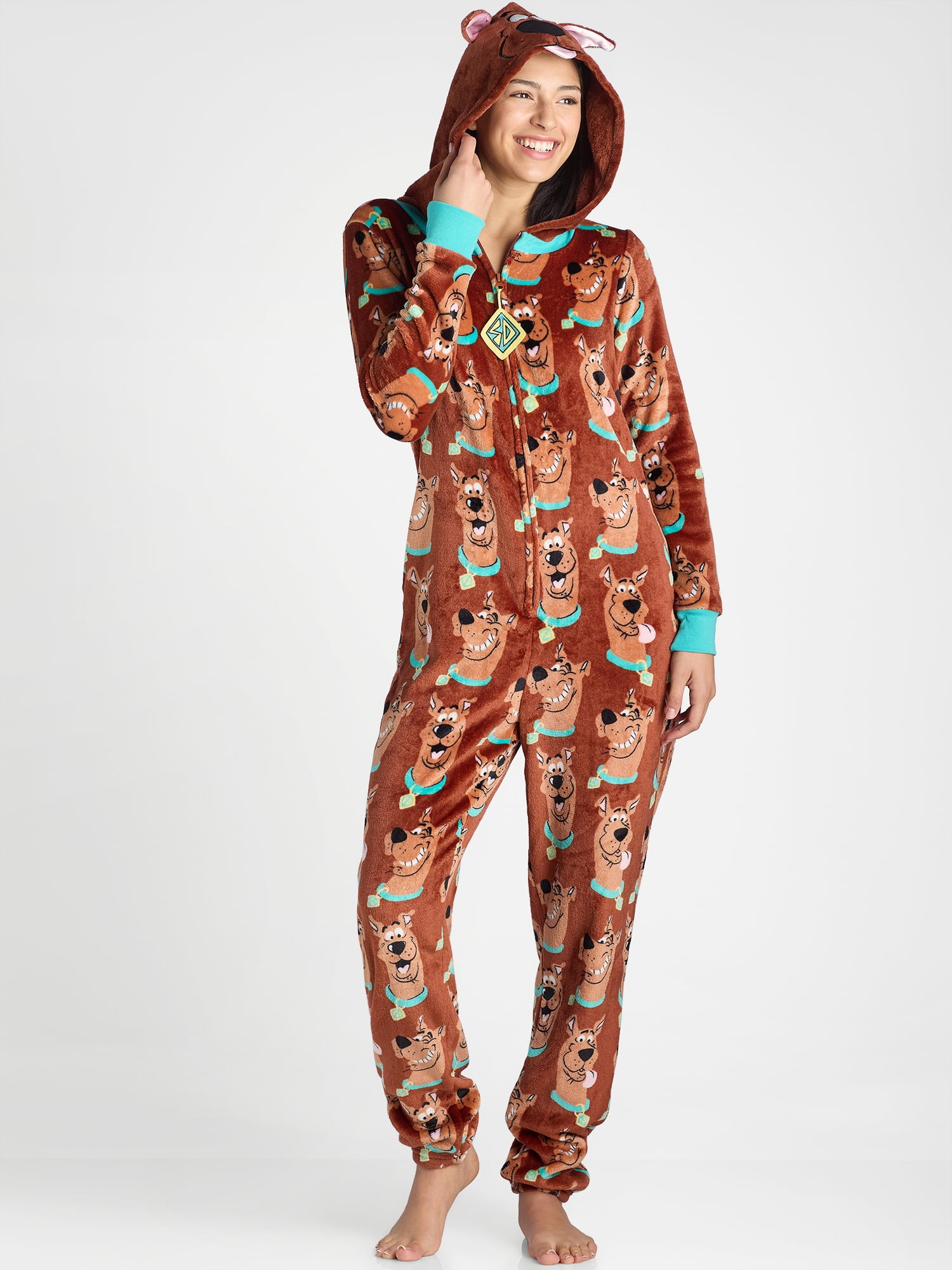 Scooby-Doo Women’s Union Suit with Hood, Sizes XS-3X