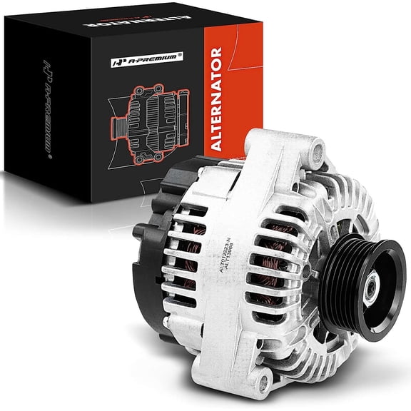 A-Premium Alternator Compatible with Chevrolet Corvette 2002-2004 V8 5.7L, 145A 12V 6-Groove Pulley Clockwise, Replace# 10305776A, 10327513A