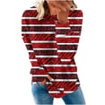 thumbnail image 2 of ICHUANYI Liquidación Moda Mujer Impreso Camiseta Suelta Manga Larga Blusa Cuello Redondo Casual Tops Sudadera Sudaderas ICHUANYI WER202308234040, 2 of 5