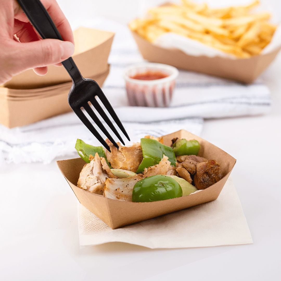 SCT Food Trays - Brown Kraft Paperboard Eco Trays 5lb Capacity Recyclable 500/Carton