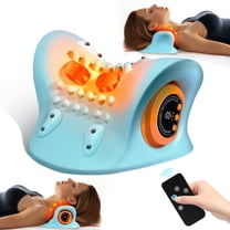 Neck Massager 2025, Neck and Shoulder Relaxer with Heat, 3 Modes, Portable Pillows for Pain Relief and Muscle Relax, 26° Angle Cervical Traction Device for Back, Shoulder