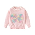 thumbnail image 2 of LYMAYTER Kids Girls Pullover Sweaters Soft Comfort Sweaters Spring Autumn All Match Knit Sweaters for Toddler 3-8Y, 2 of 8