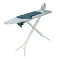 thumbnail image 2 of Mainstays Full‑Size 4‑Leg Ironing Board – 53" x 14", Adjustable Height, Steel Frame, Thick Padded Cotton Cover, Non‑Slip Feet, Lattice Grey, 2 of 4
