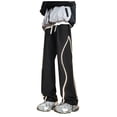 thumbnail image 3 of Men's Retro Casual Sweatpants with Reflective Strip for Outdoor Cycling and Comfort Comfortable Sweatpants for Men Relaxed Fit Pant, 3 of 6
