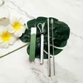 thumbnail image 4 of Anvazise 1 Set Reble Telescopic Straw Set Portable Stainless Steel with Carry Case Eco-Friendly Easy to Clean Straw Golden, 4 of 13