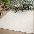 thumbnail image 6 of Beverly Rug Round Outdoor Rug 6' 7'' Circle Patio Rug, White and Gray, 6 of 6