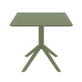 thumbnail image 2 of Luxury Commercial Living 31" Olive Green Square Dining Table, 2 of 4