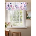 thumbnail image 2 of Pink Purple Valances for Windows, Rod Pocket Kitchen Valance Curtains - Soft & Washable Small Window Treatment for Living Room,&nbsp;Bathroom, Spring Floral , 42x12 Inch, 1 Panel, 2 of 9