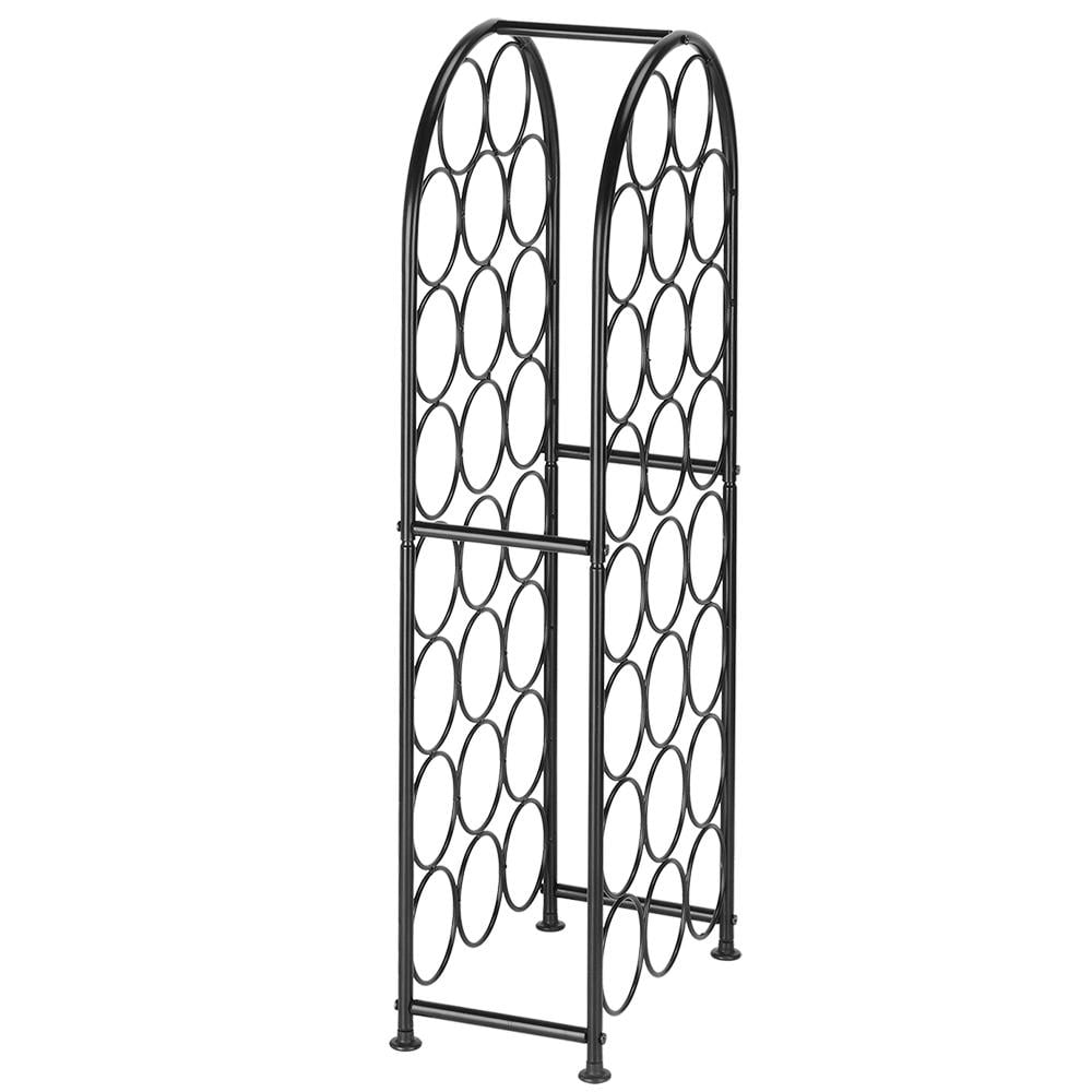 SortWise 23 Bottles Metal Arched FreeStanding Floor Wine Holder Racks