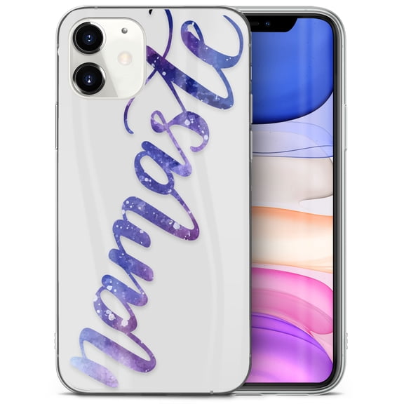 Caseyard TPU Clear Case for iPhone 13 Pro Max with Namaste design phone cover