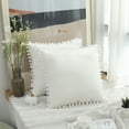 thumbnail image 1 of Funda de Cojín 45x45 Blanco Salón Decoración Dormitorio Sofá Cojín Escandinavo Oficina Relax Sillón con Cremallera Juego de 2 Protectores de Almohada Terciopelo, 1 of 2
