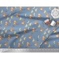 thumbnail image 3 of Soimoi Poly Crepe Fabric Banana & Monkey Kids Printed Fabric 1 Yard 42 Inch Wide, 3 of 3