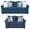 Navy Blue, variant on Spacious Option 2 Living Room - Brown Fabric Furniture Contemporary Style Seating