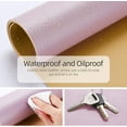 thumbnail image 2 of Desk Mat, Mouse Pad,Waterproof Desk Pad,Large Mouse pad for Desk, Leather Desk Pad Large for Keyboard and Mouse,Dual-Sided Mouse Mat for Office (31.5" x 15.7", Grayish Lavendar+Cinnamon Buff), 2 of 6