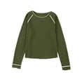 thumbnail image 3 of Womens Tops Long Sleeve Shirts Knit Tops Crewneck Fashion Casual T Shirts Loose Shirts Basic Tee Womens Classic T Shirts Womens Tees Pack Elbow Sleeve Women Shirts Womens Short Sleeve V Neck Shirts, 3 of 4