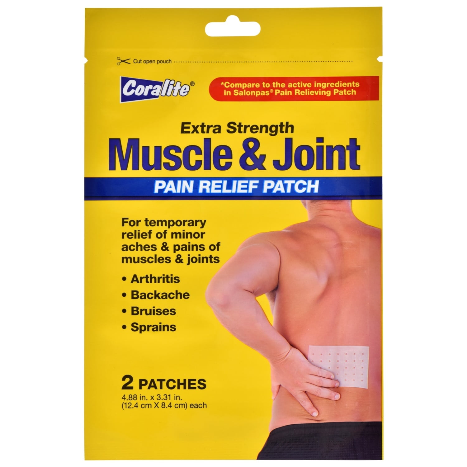 Pain Relief Muscle & Joint Pain Relief Patches, 2ct. Bag 3 Pack ( 6 in total )