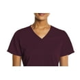 thumbnail image 3 of ELEMENTS BY ALEXANDERS UNIFORMS Women's EL9105 2-Pocket V-Neck Four Way Stretch Scrub Top Wine Large, 3 of 4