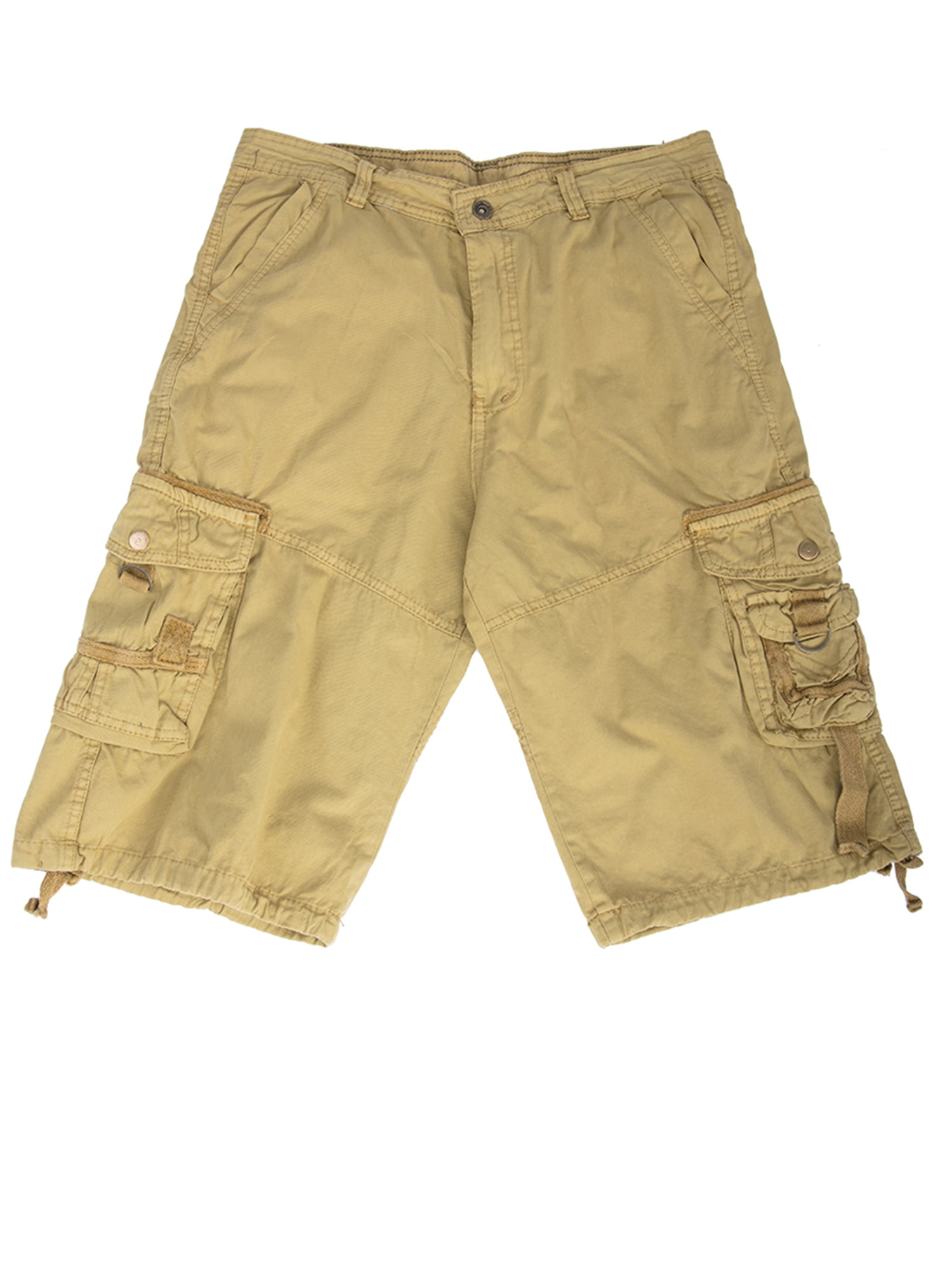 SAYFUT Men's Vintage Paratrooper Style Cotton Cargo Short Pockets Baggy ...