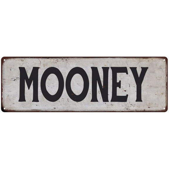 MOONEY Vintage Look Gift Rustic Chic Metal Sign 6x18 206180036611