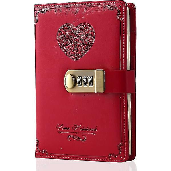 Diario con candado para niñas, diario secreto con contraseña de cuero, combo de diarios secretos