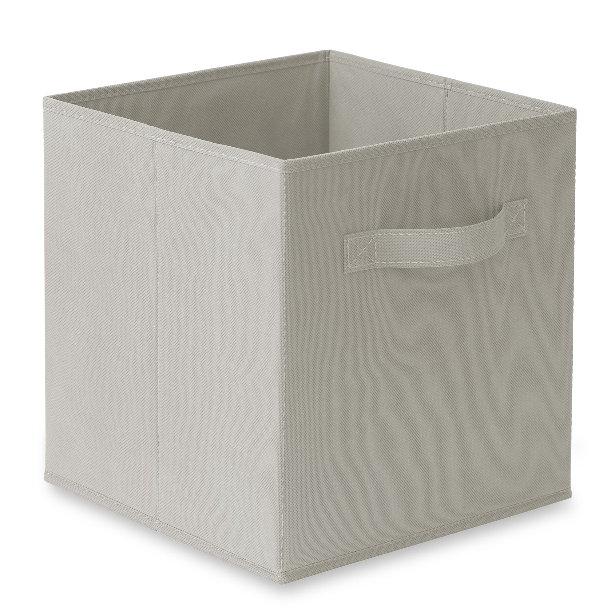 Casafield Set of 6 Fabric Storage Cube Bins, Light Gray - 11" Collapsible Foldable Cloth Baskets for Shelves and Cubby Organizers