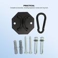 thumbnail image 4 of Ceiling Mounting Plate, Ring Hooks Hammock Hanging Kit High Stability Expansion Screws Black Hexagonal Sturdy Iron  For Rocking Chairs For Travel, 4 of 8