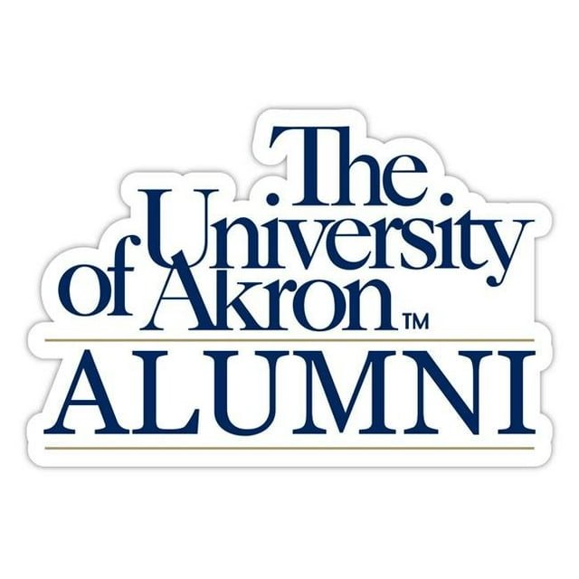 R & R Imports STC4-C-AKN20 ALUM 2pk Akron Zips 4 in. Laser Cut Alumni Vinyl Decal Sticker - Pack of 2