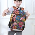 thumbnail image 6 of FORMRS Unisex School Backpack 17" Student Travel Bag with Laptop Compartment, Vibrant Blooming Flowers, 6 of 7