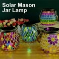 thumbnail image 1 of Mosaic Solar Lantern Outdoor IP65 Waterproof Hanging Solar Lights Auto On Off Oval Glass Mosaic Solar Lights for Garden Backyard IP65 Waterproof Hanging Solar Lights Auto On/Off, 1 of 8