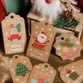 thumbnail image 5 of 50/100Pack Brown Kraft Paper Christmas Gift Tags for DIY Xmas Holiday Present Wrap Stamp and Label Package Name Card, Santa Claus Hang Tag Ornaments New Year Decor, 5 of 7