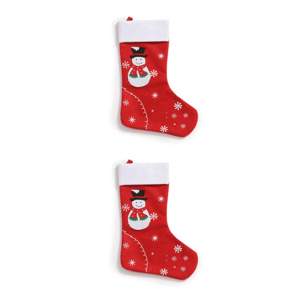 Ounissouiy Medias de Navidad Santa Claus copo de nieve colgando calcetines de Navidad adorno de árbol de chimenea saco de Año Nuevo tela no Type2 NO2