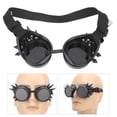 thumbnail image 3 of ABS Industrial Vintage Spiked Steampunk Gafas únicas Gafas de ciclismo Gafas de sol a prueba de viento de doble capa Negro, 3 of 9
