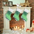 thumbnail image 6 of Coolnut Green Christmas Pattern Christmas Stockings, Personalized Large Christmas Stocking, Cute Snowflake Stockings 18" Xmas Stocking for Xmas Decorations Xmas Gifts, 6 of 7
