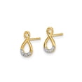 thumbnail image 2 of Gem & Harmony 14K Yellow Gold Infinity Drop Earrings with Diamond Accent for Women, 2 of 5