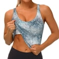 thumbnail image 3 of Zufioo enchanted winter snowflake holly Print Women's Sports Vest, U-shaped Removable Chest Pad Sports Backless Top, Suitable for Fitness and Bodybuilding, Leisure and Daily Life-X-Large, 3 of 8
