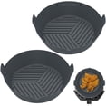 thumbnail image 2 of 2 Pcs Pot en Silicone pour Friteuse à Air Chaud avec Poignée Doublure Réutilisable pour Friteuse à Air Panier en Silicone pour Friteuse à Air 7.87 Pouces Accessoires de Cuisson pour Friteuse à Air Remplacement pour Four à Friteuse à Air, 2 of 11
