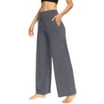 thumbnail image 5 of JoliSweat Wide Leg Sweatpants Women Baggy Low Rise Sweatpants with Pockets Spring Fall Y2K Drawstring Straight Leg Sweatpant Dark Gray L, 5 of 5