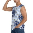 thumbnail image 3 of Fotbe Turtle with Blue Stones Men's Camiseta sin Mangas Estampada para Hombres, Playera Casual para Gimnasio, Entrenamiento, Playa-Large, 3 of 7