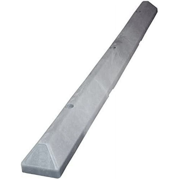 Traffic Safety Store 6' Recycled Plastic Commercial Parking Blocks 2-Pack, Gray