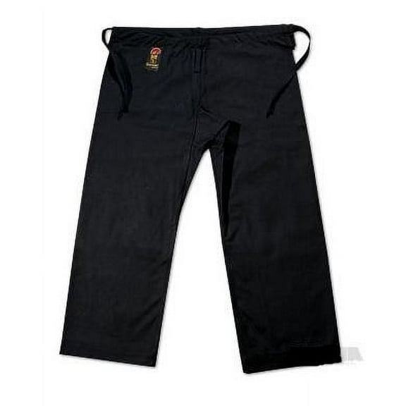Gladiator 14 oz. 100% Cotton Karate Pants – Black (Traditional Waist) #3 (5'6/150 lbs.)