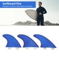 thumbnail image 3 of Aileron de Planche de Surf, 3 Pcs Ailerons de Propulseur de Planche de Surf Légers et Robustes en Fibre de Verre pour Planches de Surf FCS1 Bleu Foncé, Vert, 3 of 7