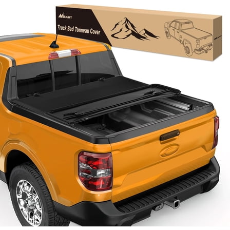 Nilight Soft Tri-fold Truck Bed Tonneau Cover Fits for 2022 2023 2024 2025 Ford Maverick-4.5ft