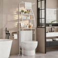 thumbnail image 1 of OSLIFE Estante para Ba&ntilde;o sobre Inodoro, Estante Organizador Ba&ntilde;o De 3 Niveles con Ganchos y Portarrollos, Estanter&iacute;a para Ba&ntilde;o de Metal con Toallero, 1 of 7