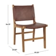 thumbnail image 3 of DecMode Leather Lounge Chair, Brown, Set of 2, 3 of 11