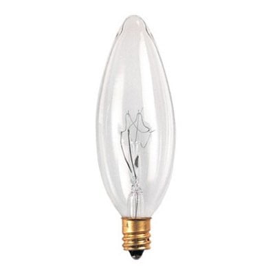 Bulbrite Incandescent Torpedo Chandelier Light Bulb, Warm White, 40W, 2